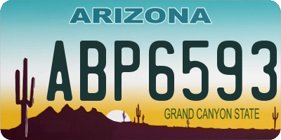 AZ license plate ABP6593