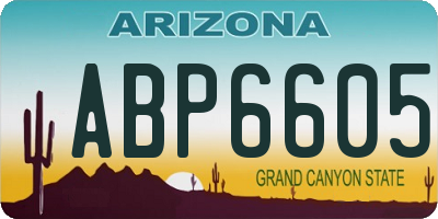 AZ license plate ABP6605
