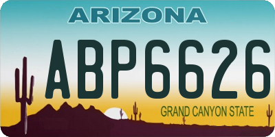 AZ license plate ABP6626