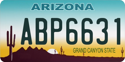 AZ license plate ABP6631