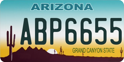 AZ license plate ABP6655