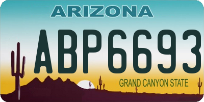 AZ license plate ABP6693