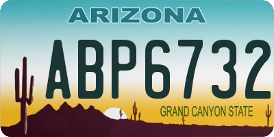 AZ license plate ABP6732