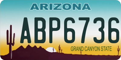 AZ license plate ABP6736
