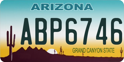 AZ license plate ABP6746