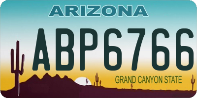 AZ license plate ABP6766