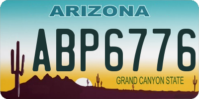 AZ license plate ABP6776