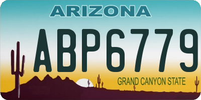 AZ license plate ABP6779