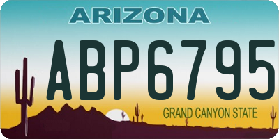 AZ license plate ABP6795