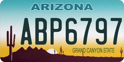 AZ license plate ABP6797