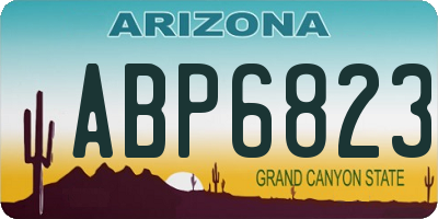 AZ license plate ABP6823
