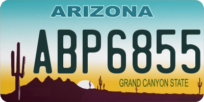 AZ license plate ABP6855