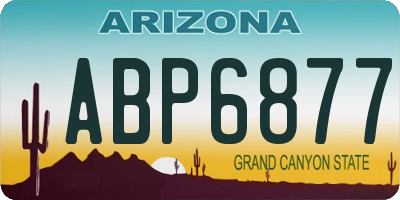 AZ license plate ABP6877