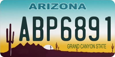 AZ license plate ABP6891