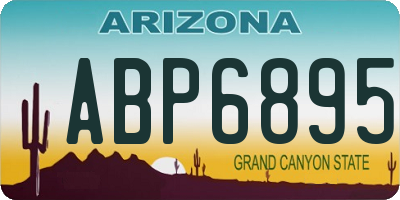 AZ license plate ABP6895