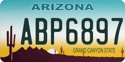 AZ license plate ABP6897