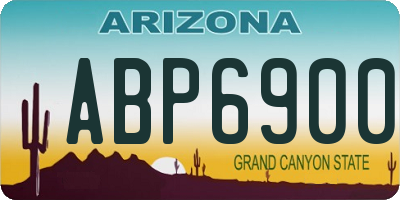 AZ license plate ABP6900