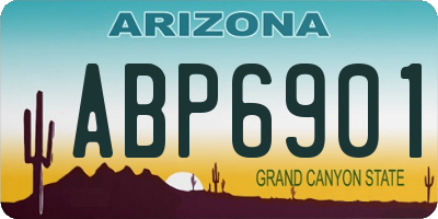 AZ license plate ABP6901