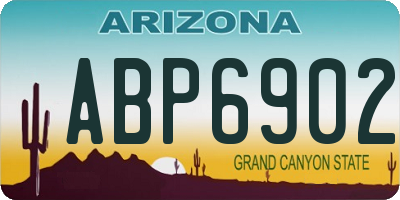 AZ license plate ABP6902