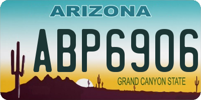 AZ license plate ABP6906