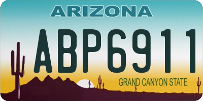 AZ license plate ABP6911