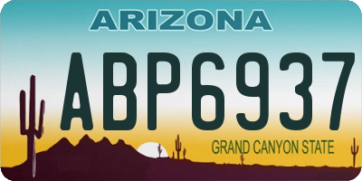 AZ license plate ABP6937