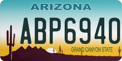 AZ license plate ABP6940