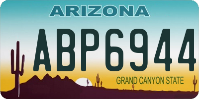 AZ license plate ABP6944
