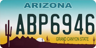 AZ license plate ABP6946