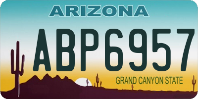 AZ license plate ABP6957