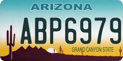 AZ license plate ABP6979