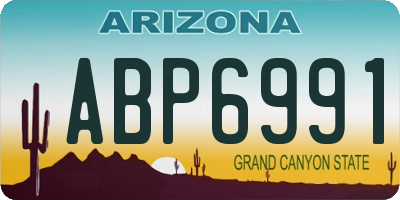 AZ license plate ABP6991