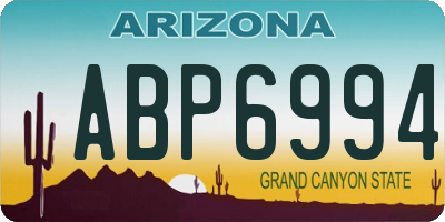 AZ license plate ABP6994