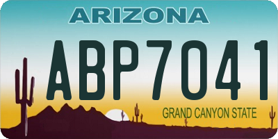 AZ license plate ABP7041
