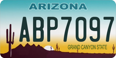 AZ license plate ABP7097