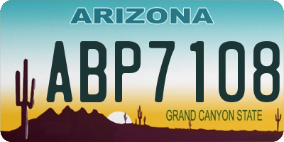 AZ license plate ABP7108