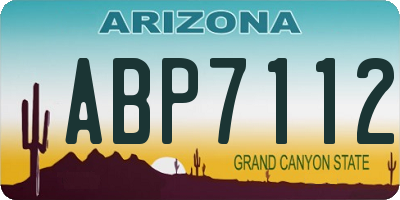 AZ license plate ABP7112
