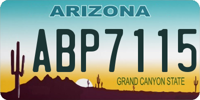 AZ license plate ABP7115