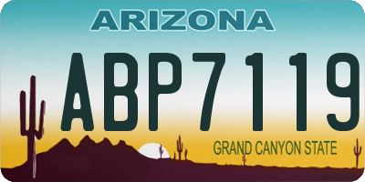 AZ license plate ABP7119