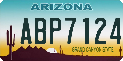 AZ license plate ABP7124