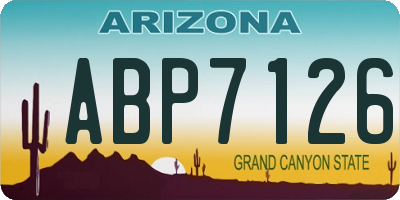 AZ license plate ABP7126