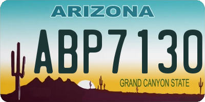 AZ license plate ABP7130