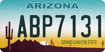 AZ license plate ABP7131
