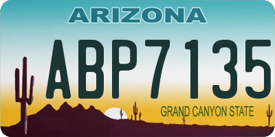 AZ license plate ABP7135