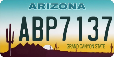 AZ license plate ABP7137