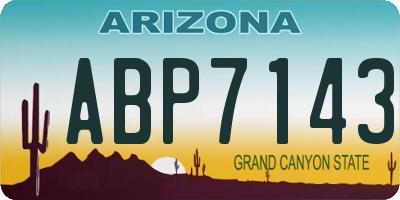 AZ license plate ABP7143