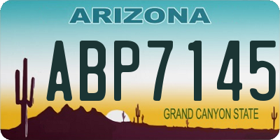 AZ license plate ABP7145