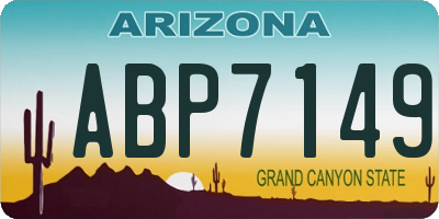AZ license plate ABP7149