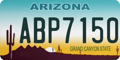 AZ license plate ABP7150