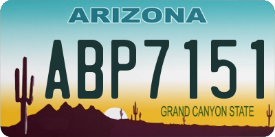 AZ license plate ABP7151